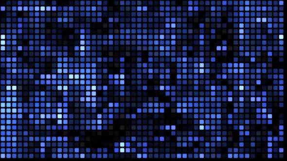 Abstract Animation Blue Mosaic Background