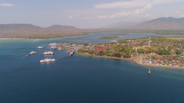 Sea Passenger Ferry Port Gilimanuk. Bali Indonesia alt