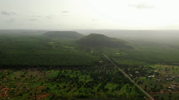 Africa Mali Forest And Hills Aerial View