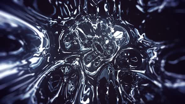 Chrome Reflections Liquid Abstract Background alt