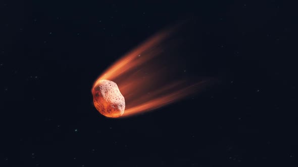 Asteroid Burning Up Entering the Atmosphere