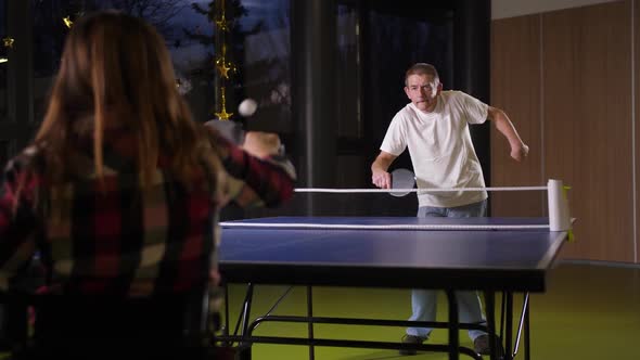 People with Disabilities During Ping-pong Game alt