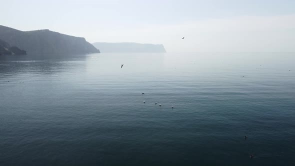 Abstract Aerial Sea Summer Ocean Sunset Nature Background alt