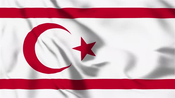 4K Turkish Republic Of Northern Cyprus Flag - Loopable alt