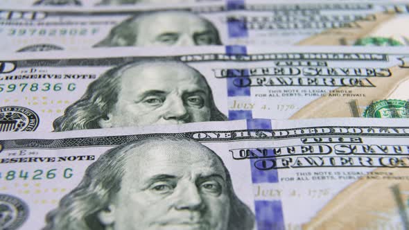 USD Dollar banknotes, paper money, exchange rate currency. Cash banknotes. The concept of finance alt