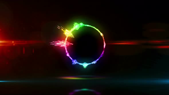 Audio spectrum music neon sign abstract loopable concept alt