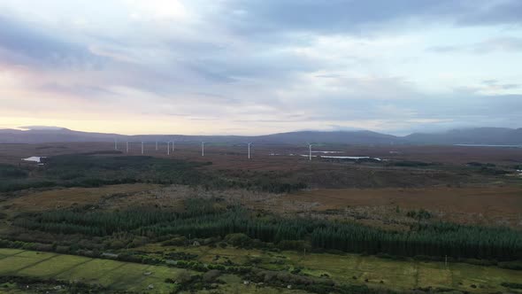 The Loughderryduff Windfarm is Producing Between Ardara and Portnoo in County Donegal alt