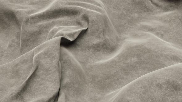 Overhead View Over Grey Fabric Tapestry Background Loop