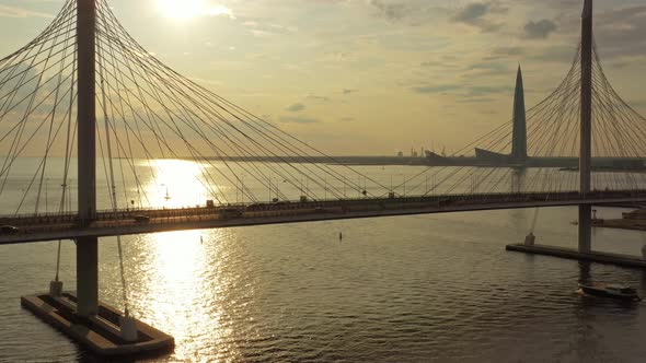 Cablestayed Bridge in St alt