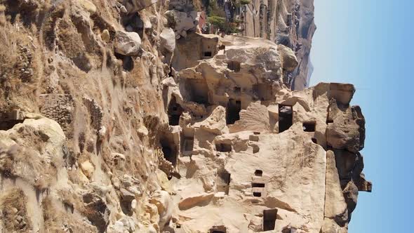 Vertical Video Cappadocia Landscape Aerial View alt