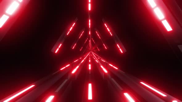 4K Red Triangle Tunnel