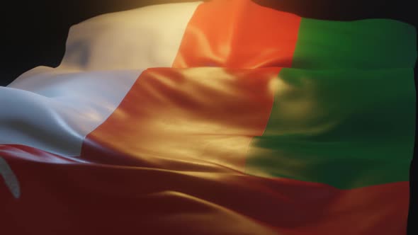 Oman Flag Low Angle View