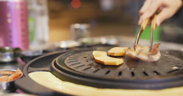 Korean BBQ at restaurant alt