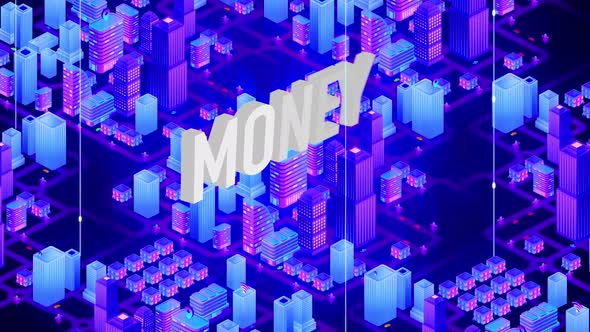 Digital Smart City Word Money alt
