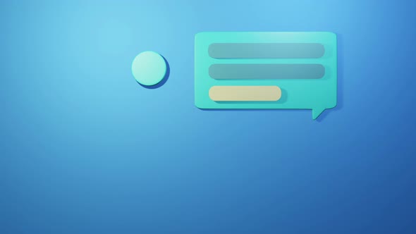 Graphic Threedimensional Animation of Text Message Chat
