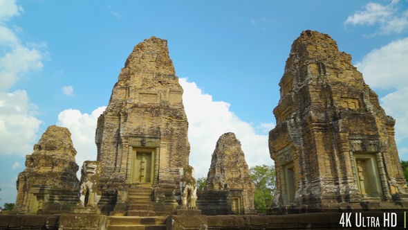 4K East Mebon Temple Ruins next to Angkor Wat in Siem Reap, Cambodia alt
