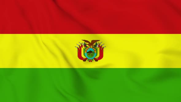 Bolivia flag seamless closeup waving animation. Vd 1993