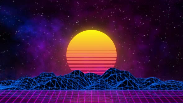 80s Retrowave Background 4K