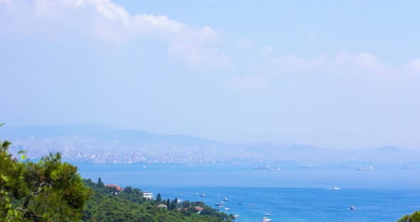 View of rural Princes Island of Burgazada. Istanbul, Turkey. 4K.