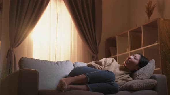 Period Pain Pms Cramps Sick Woman Stomach Ache alt