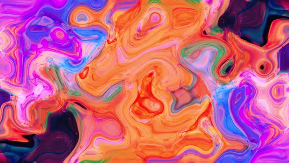 Colorful vivid color animated digital liquid wave. Liquid wavy motion background. A 176