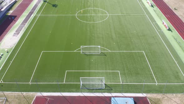 Footbal Stadium Aerial View