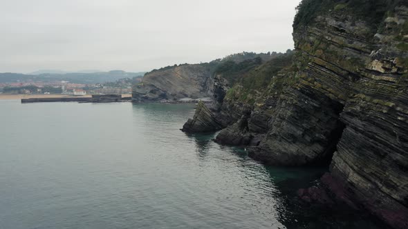 Panoramic footage of Plenzia resort city, beauty of Atlantic ocean