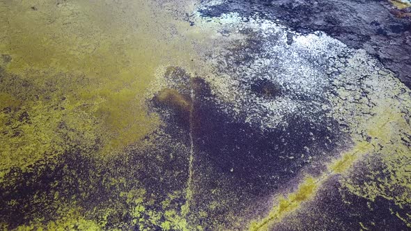 Out of the World experience of Dallol. Remote hydrothermal area, volcano in Ethiopia. Colorful volca alt