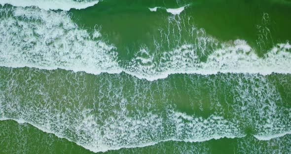 Aerial View of Waves on Baltic Sea