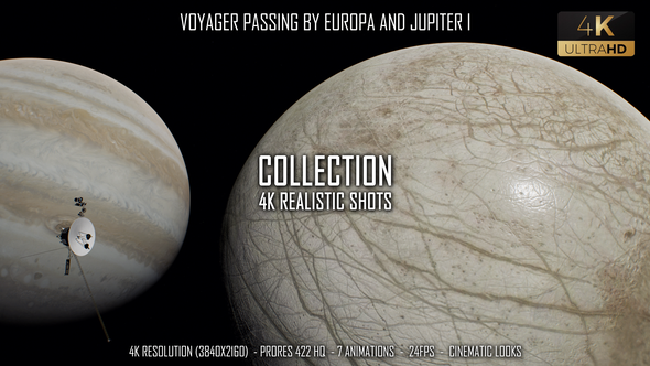 Voyager Passing By Europa And Jupiter I