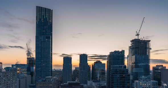 Sunset Toronto City Skyline Real Estate