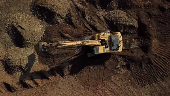 Crawler Excavator Working at the Construction Site alt