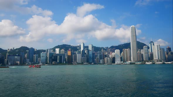 Beautiful building and architecture around Hong kong city skyline alt