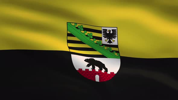 German State Flag Saxony Anhalt 4K alt