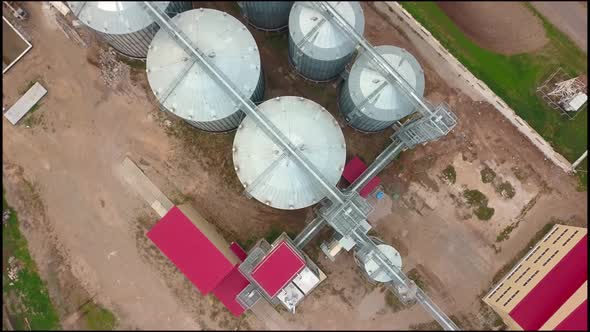 Aerial View of Industrial Facilities Cisterns alt