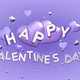 Valentine&#39;s Day loop animation 3D on the purple background - VideoHive Item for Sale