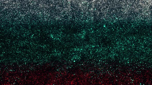 Bulgaria Flag With Abstract Particles