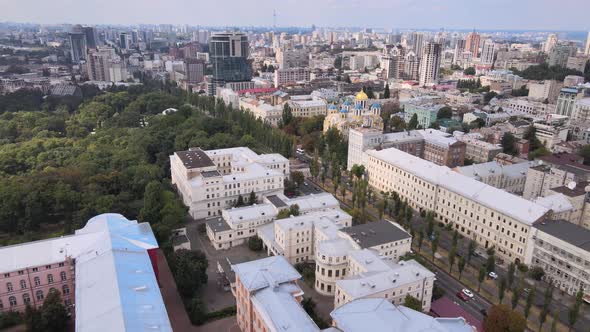 Kyiv, Ukraine Aerial View of the City. Kiev alt