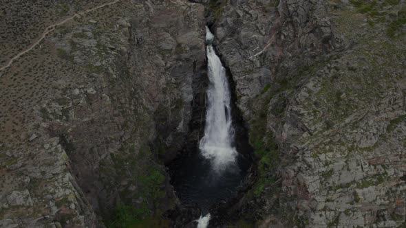 Waterfall Kurkure in mountains of Altai