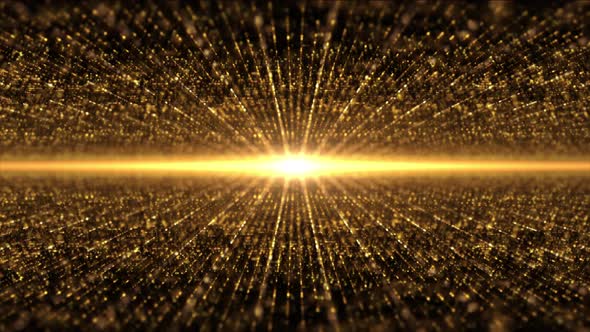 Abstract Gold Particles Matrix Grid Particle Background alt
