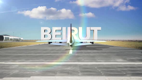Commercial Airplane Landing Capitals And Cities Beirut