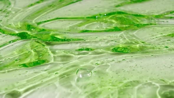 Macro Shot of Air Bubbles in Transparent Cosmetic Liquid Gel Cream alt