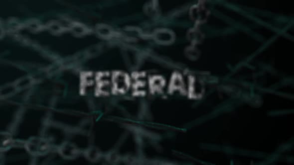 3D Dark Crime Background Word Federal alt