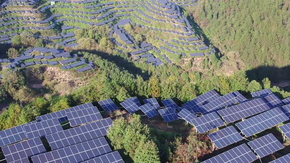 Solar power station in montain alt