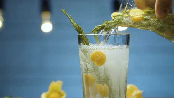 Rosemary and physalis lemonade