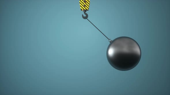 Wobbly ball with blue background,weight and hook. alt