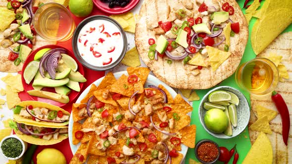 Various Freshly Made Mexican Foods Assortment alt