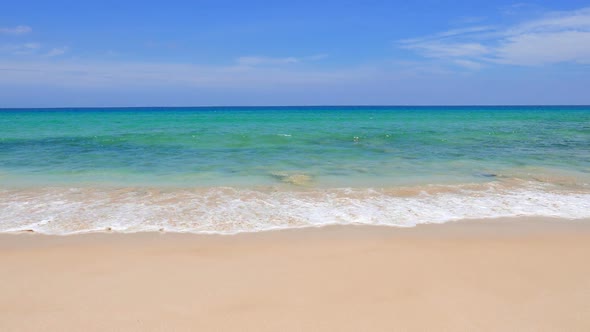 Beautiful tropical beach sea ocean with blue sky and white cloud alt