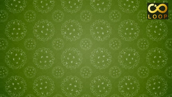 Coronavirus Sketch Background Green