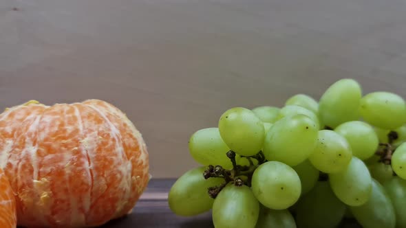 Grapes and Tangerines Closeup